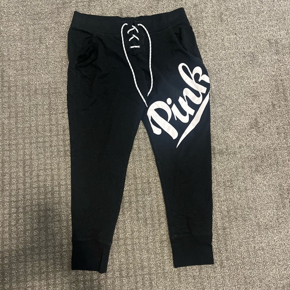 PINK Victoria's Secret Pants - Pink sweats. In great condition, size large
